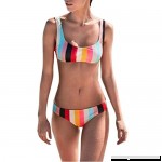 IvsbeautyWomen Swimsuit Two Piece Rainbow Bikini Set Bathing Beachwear As Pic B07Q4WB88C